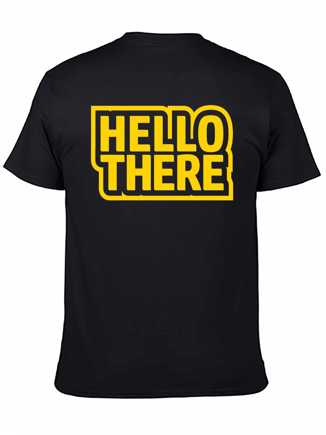 Hello There Black Graphic T-Shirt