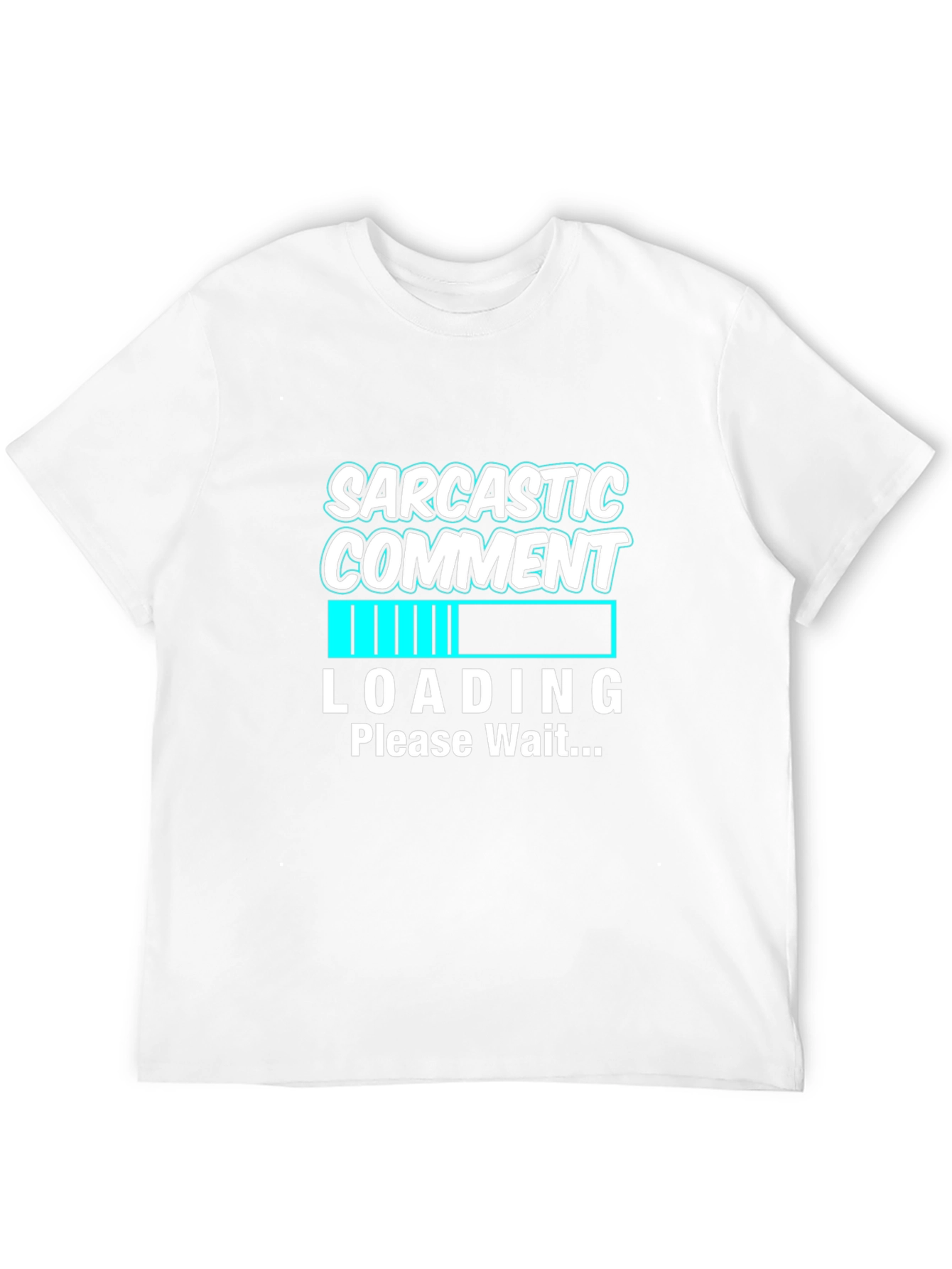 Sarcastic Comment Loading Graphic Tee - Black