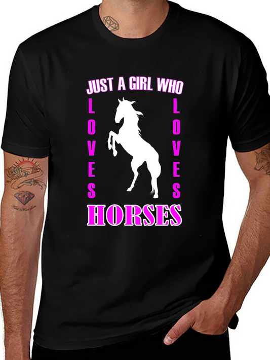 Just A Girl Who Loves Horses Graphic T-Shirt