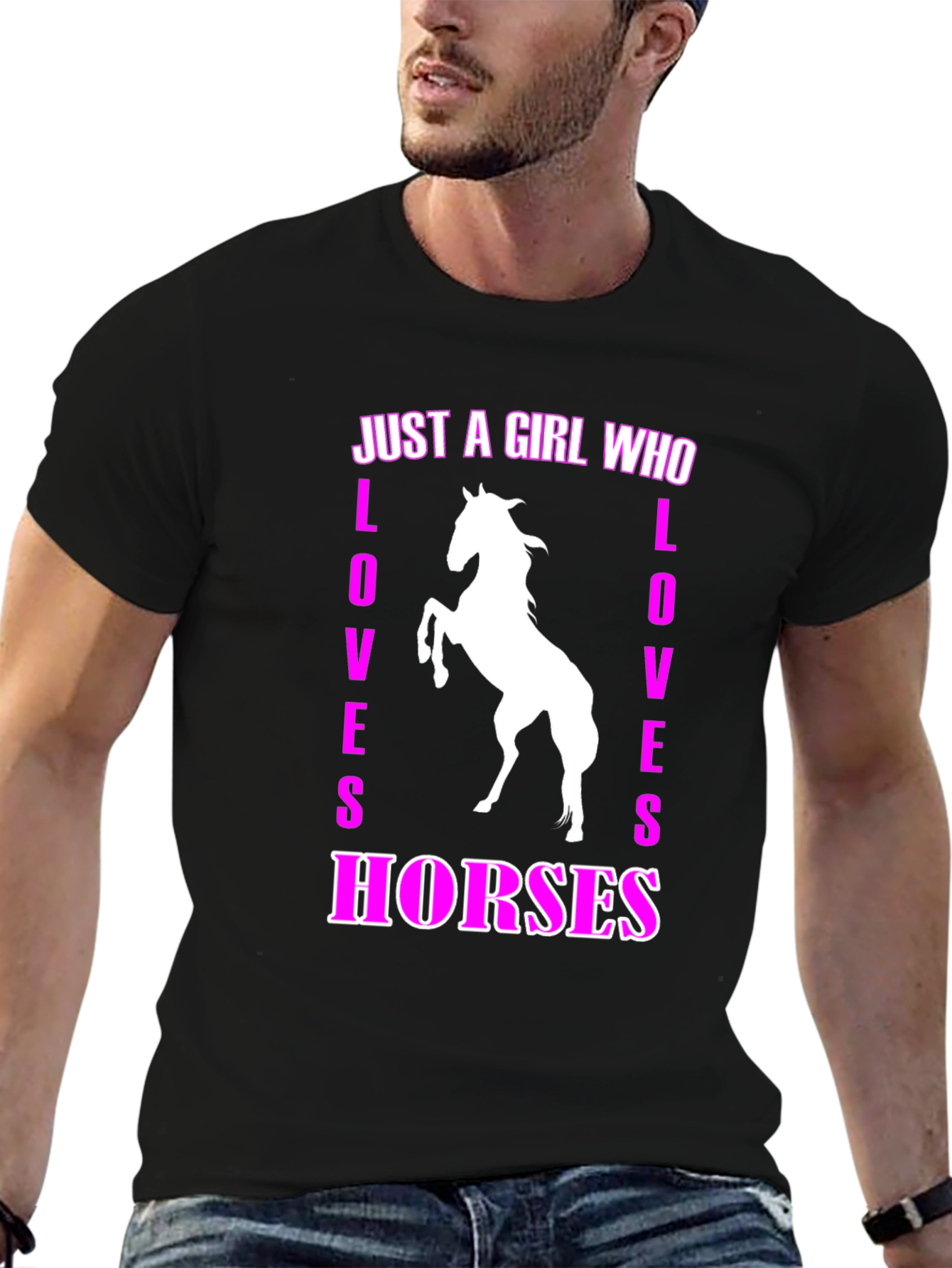 Just A Girl Who Loves Horses Graphic T-Shirt
