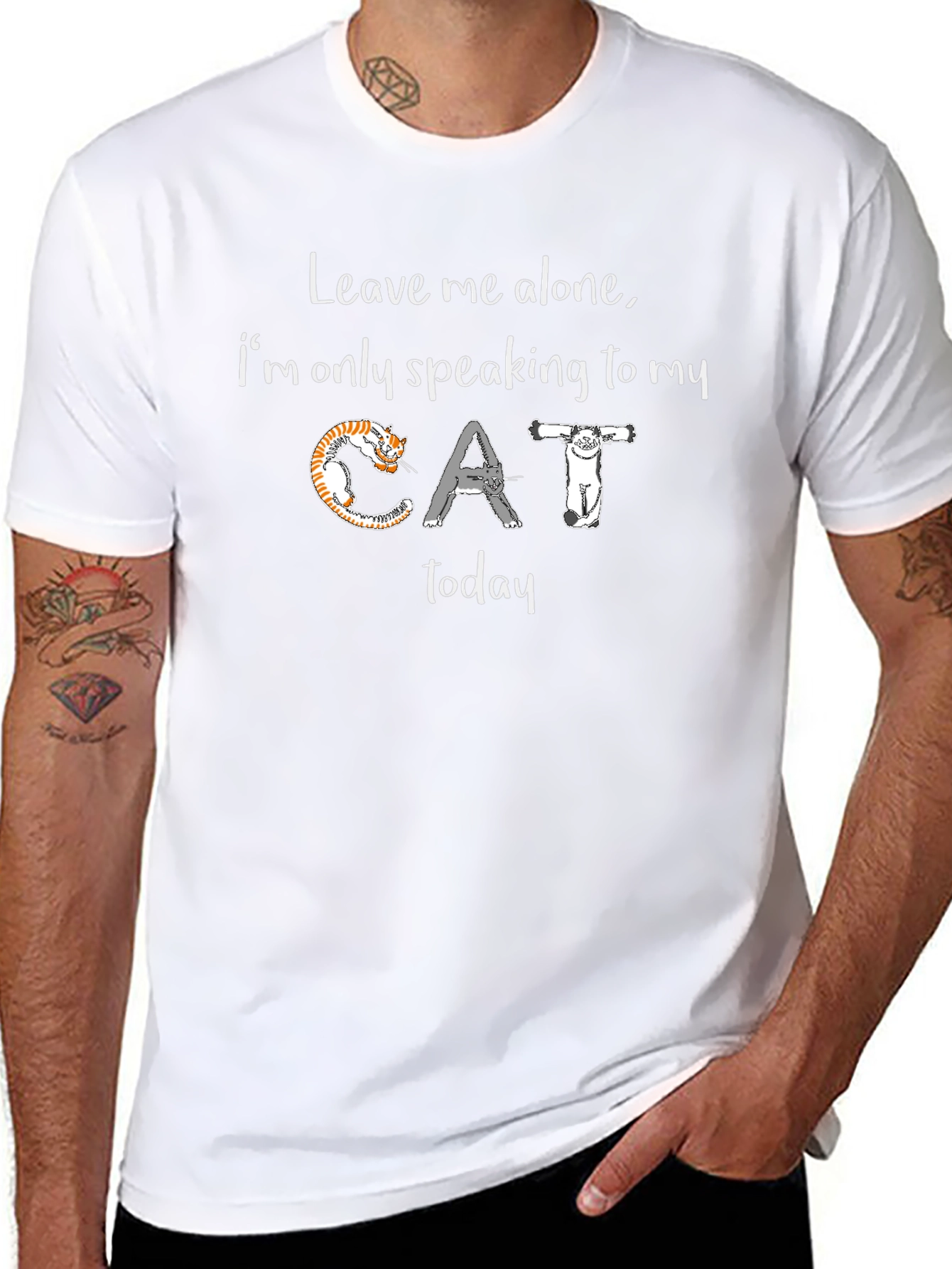 Cat Lover T-Shirt: Leave Me Alone Graphic Tee
