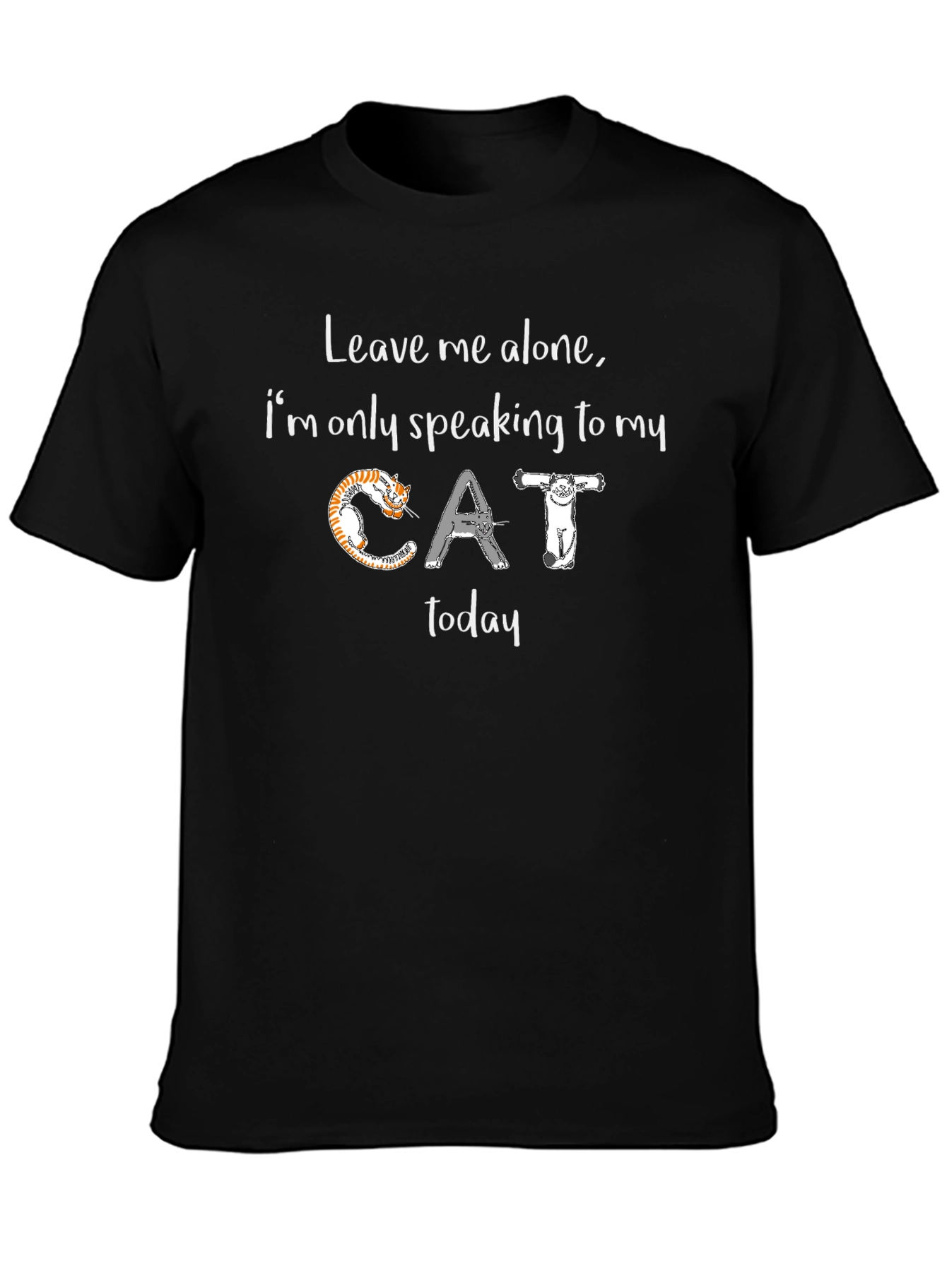 Cat Lover T-Shirt: Leave Me Alone Graphic Tee