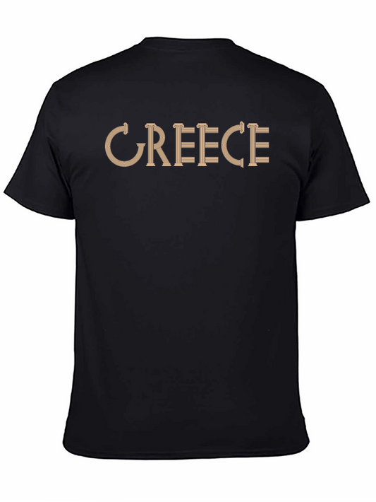 Greece Column Style Text T-Shirt