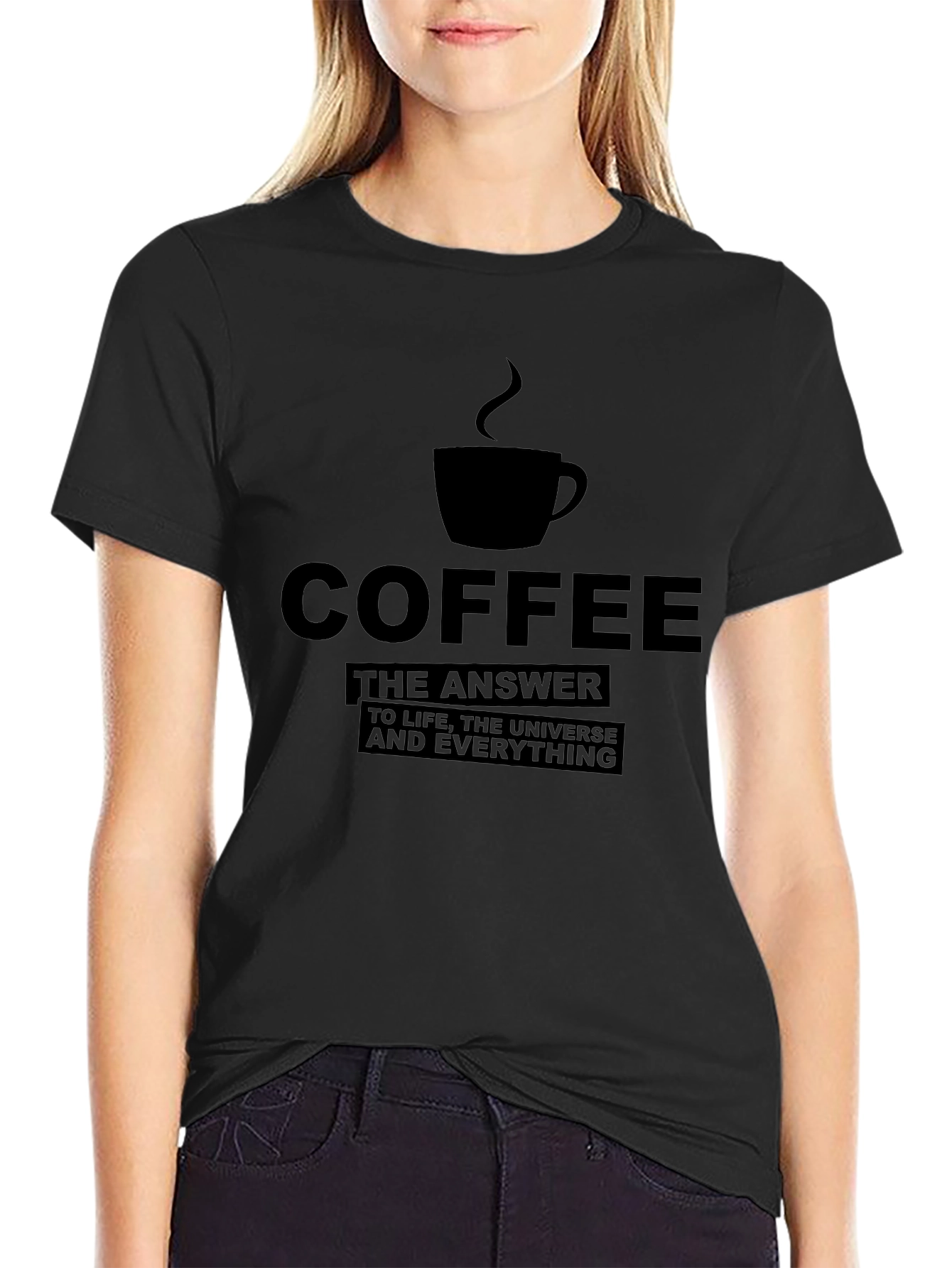Coffee: The Answer T-Shirt - Black