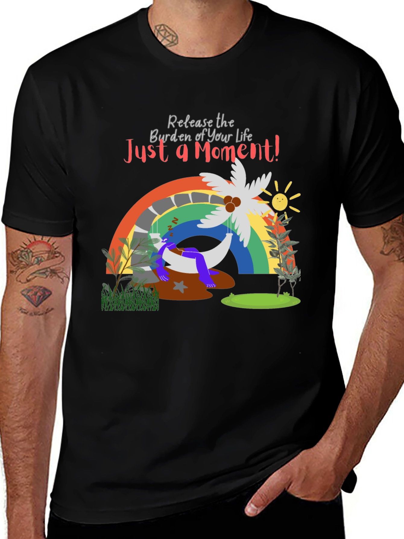 Just a Moment Graphic Tee - Relaxing Vibes T-Shirt