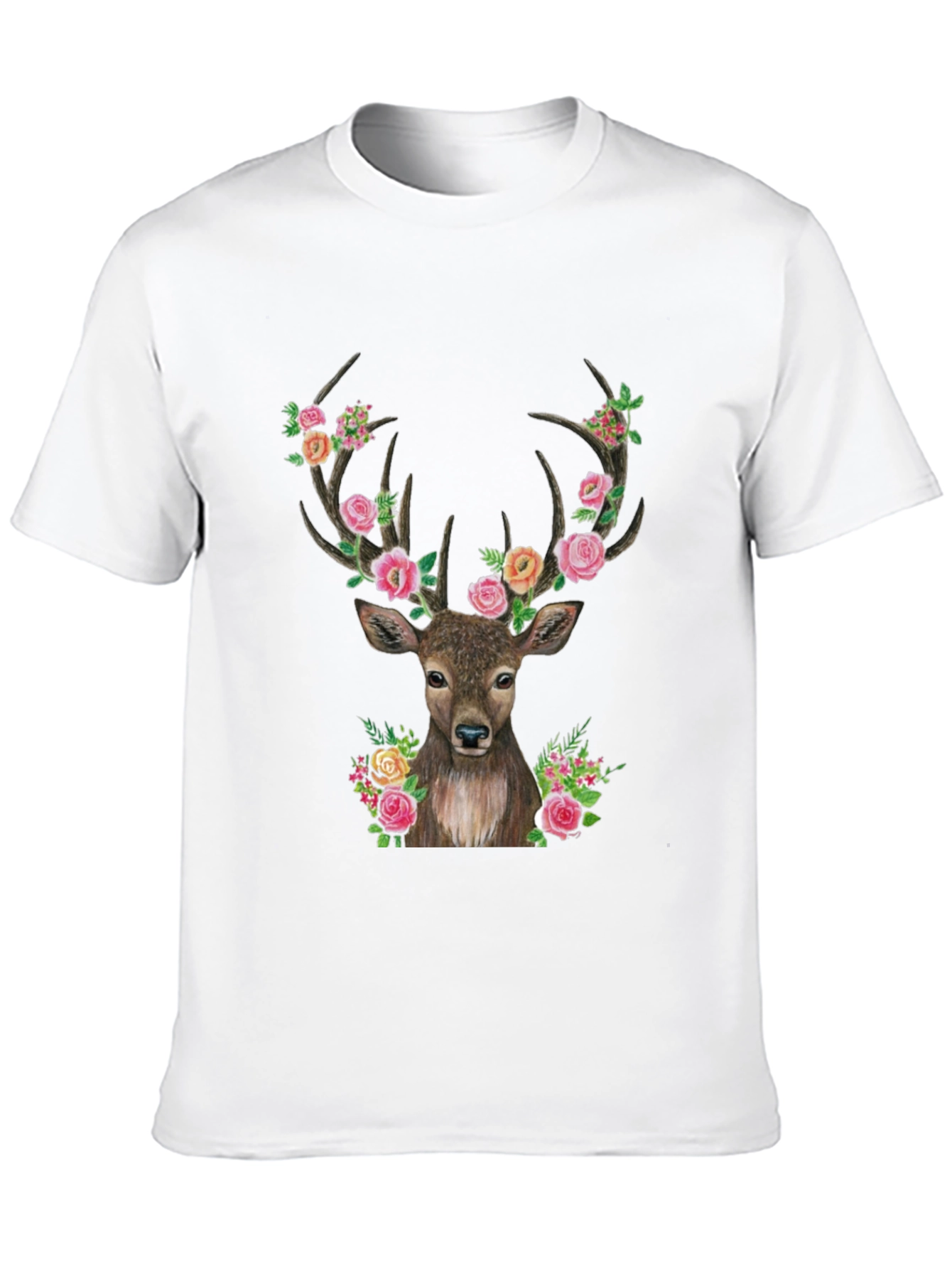 Floral Deer Graphic Tee
