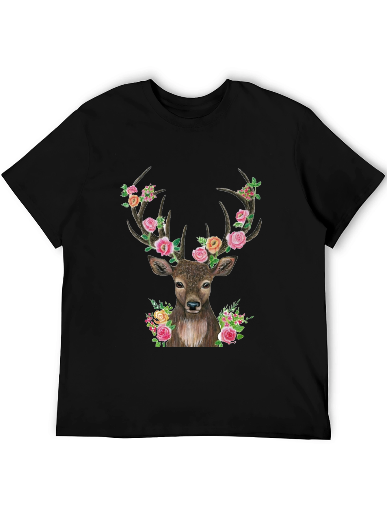 Floral Deer Graphic Tee