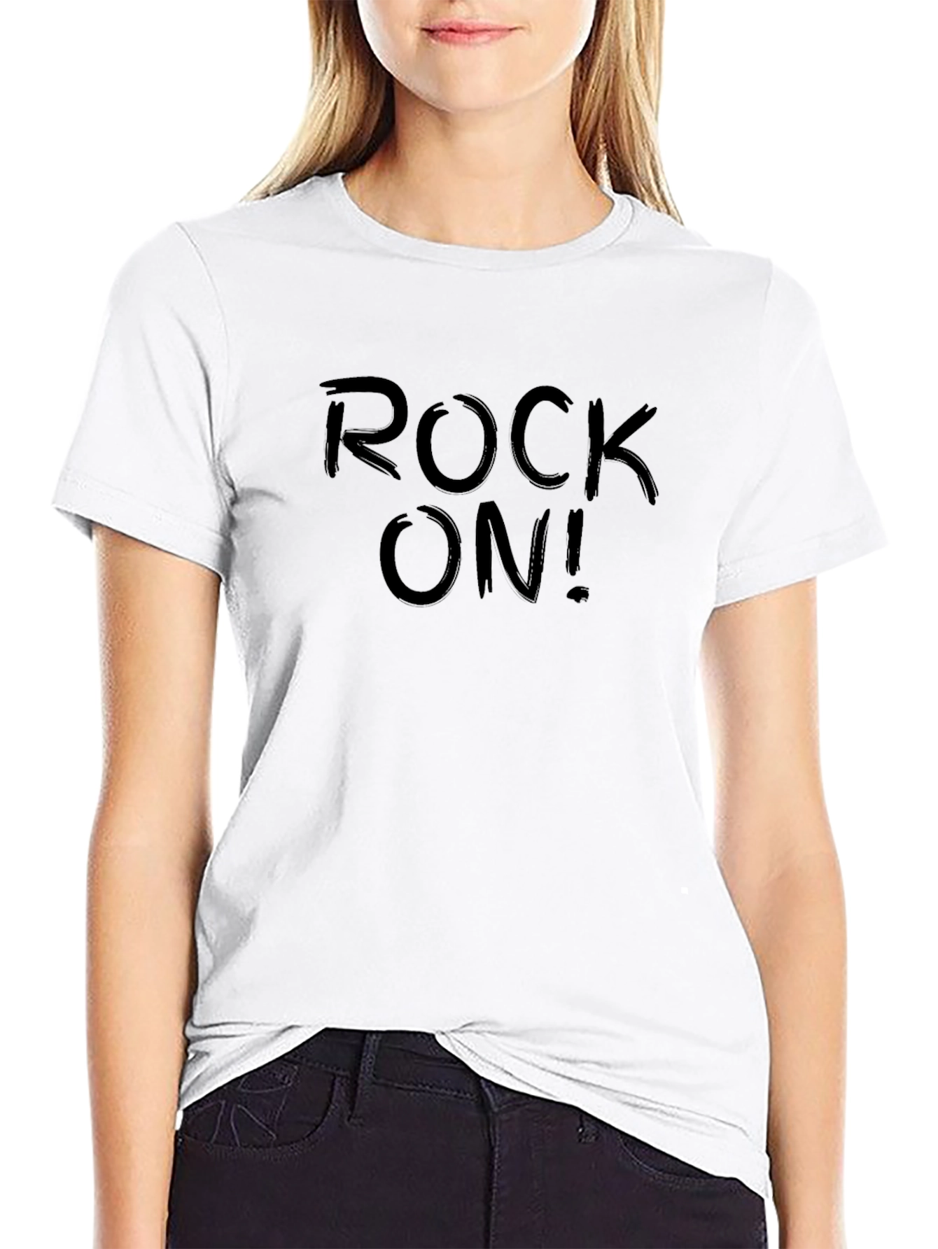 Rock On! Mens Black Graphic Tee