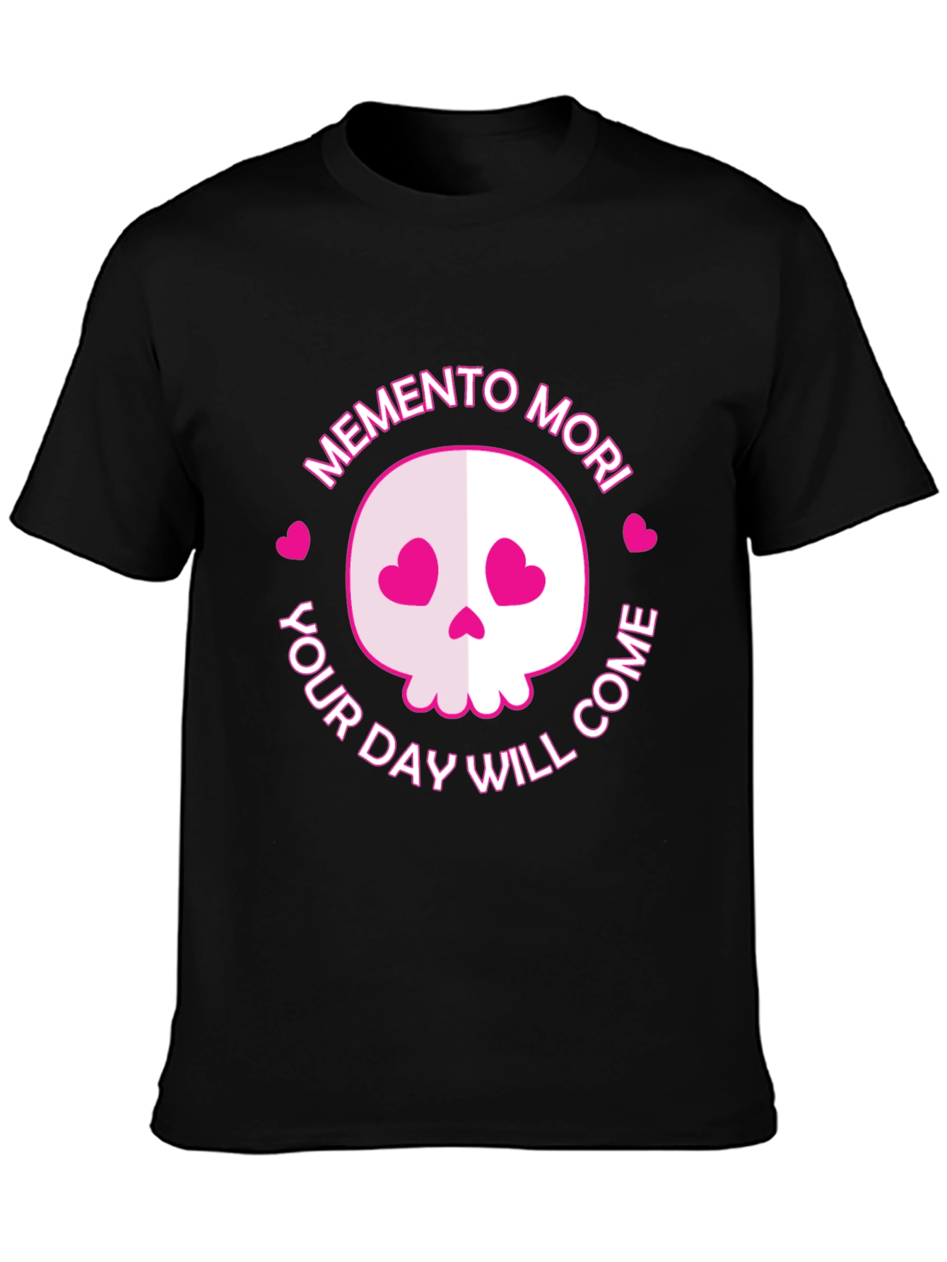 Memento Mori Skull Graphic Tee - Black