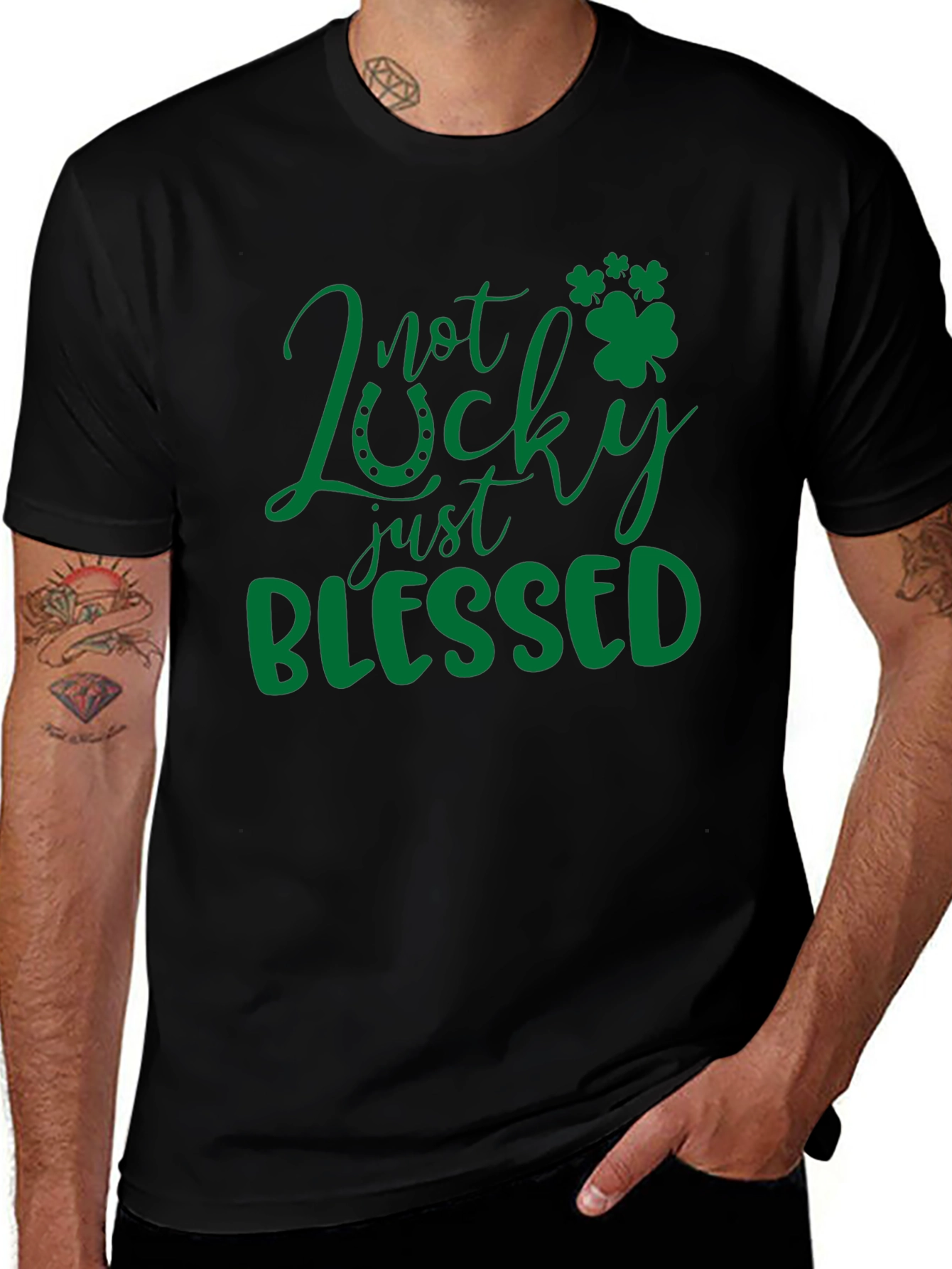 Lucky Blessed Shamrock St. Patricks Day T-Shirt