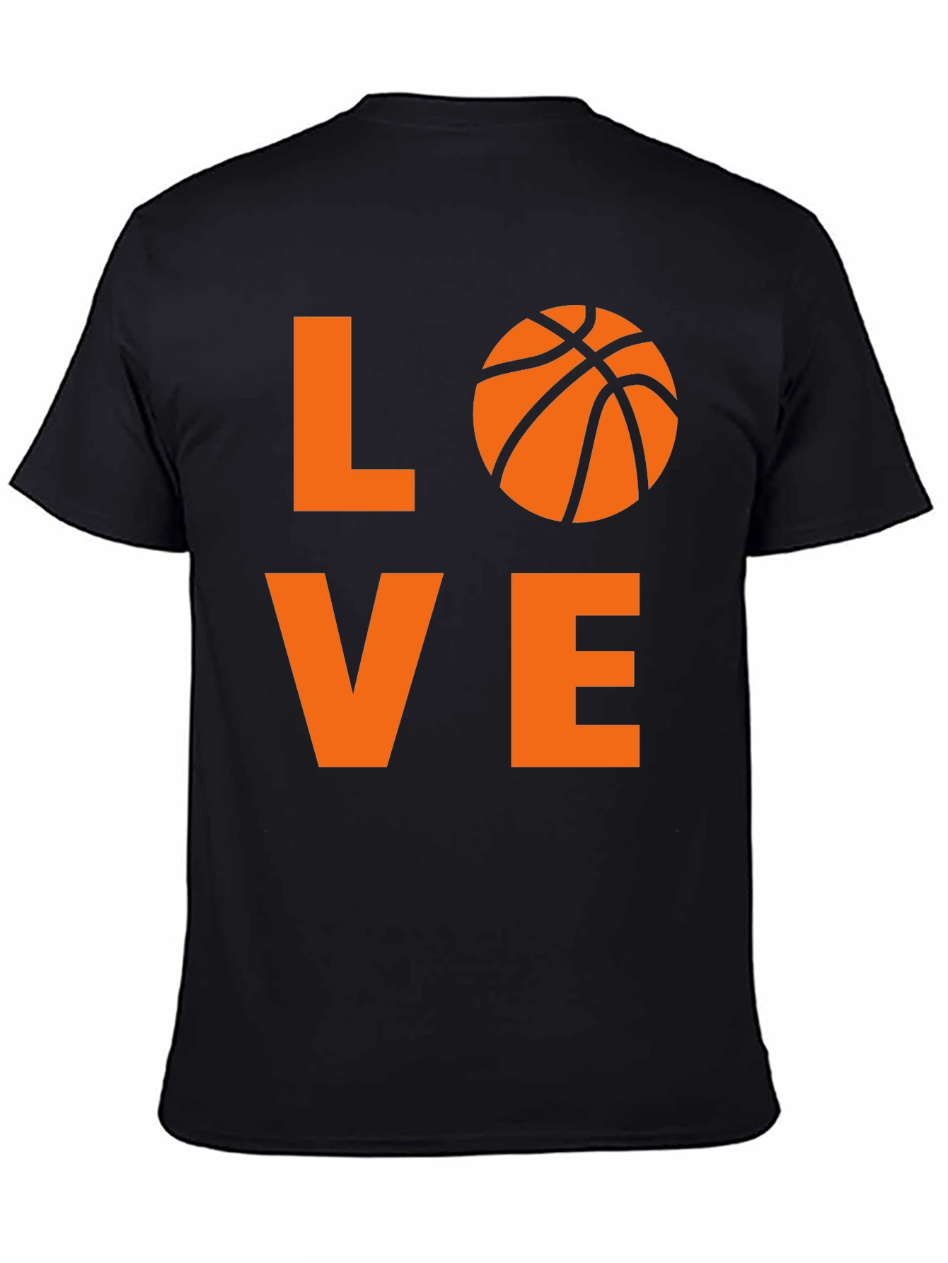 Love Basketball Graphic Tee - Black Cotton Shirt