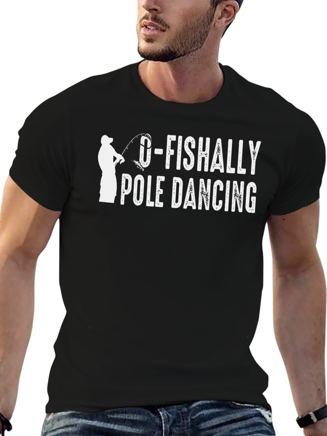 O-Fishally Pole Dancing Graphic T-Shirt