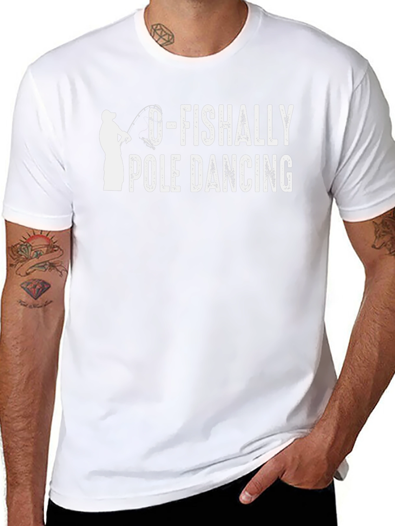 O-Fishally Pole Dancing Graphic T-Shirt