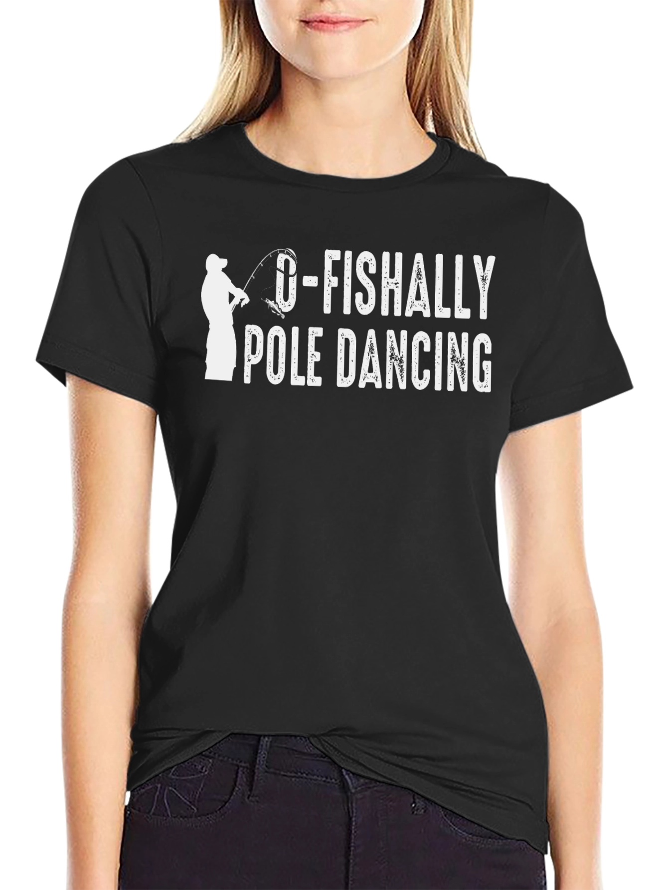 O-Fishally Pole Dancing Graphic T-Shirt