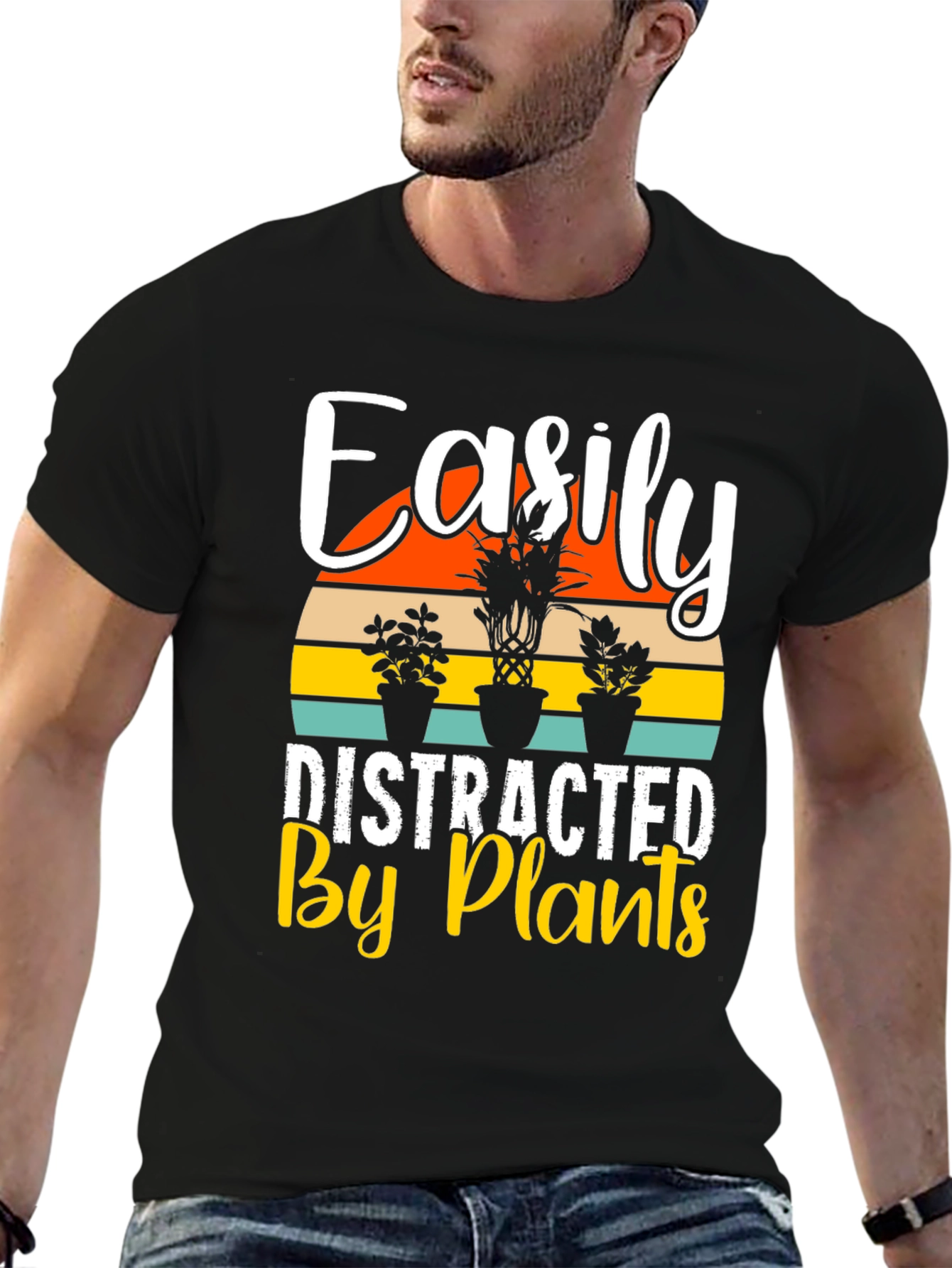 Easily Distracted By Plants Graphic T-Shirt