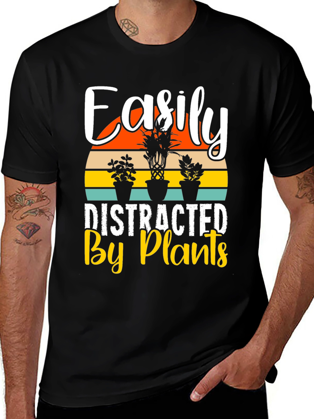 Easily Distracted By Plants Graphic T-Shirt