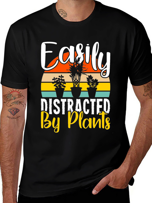 Easily Distracted By Plants Graphic T-Shirt
