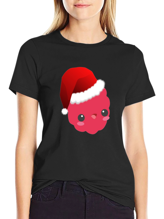 Cute Raspberry Santa Hat T-Shirt