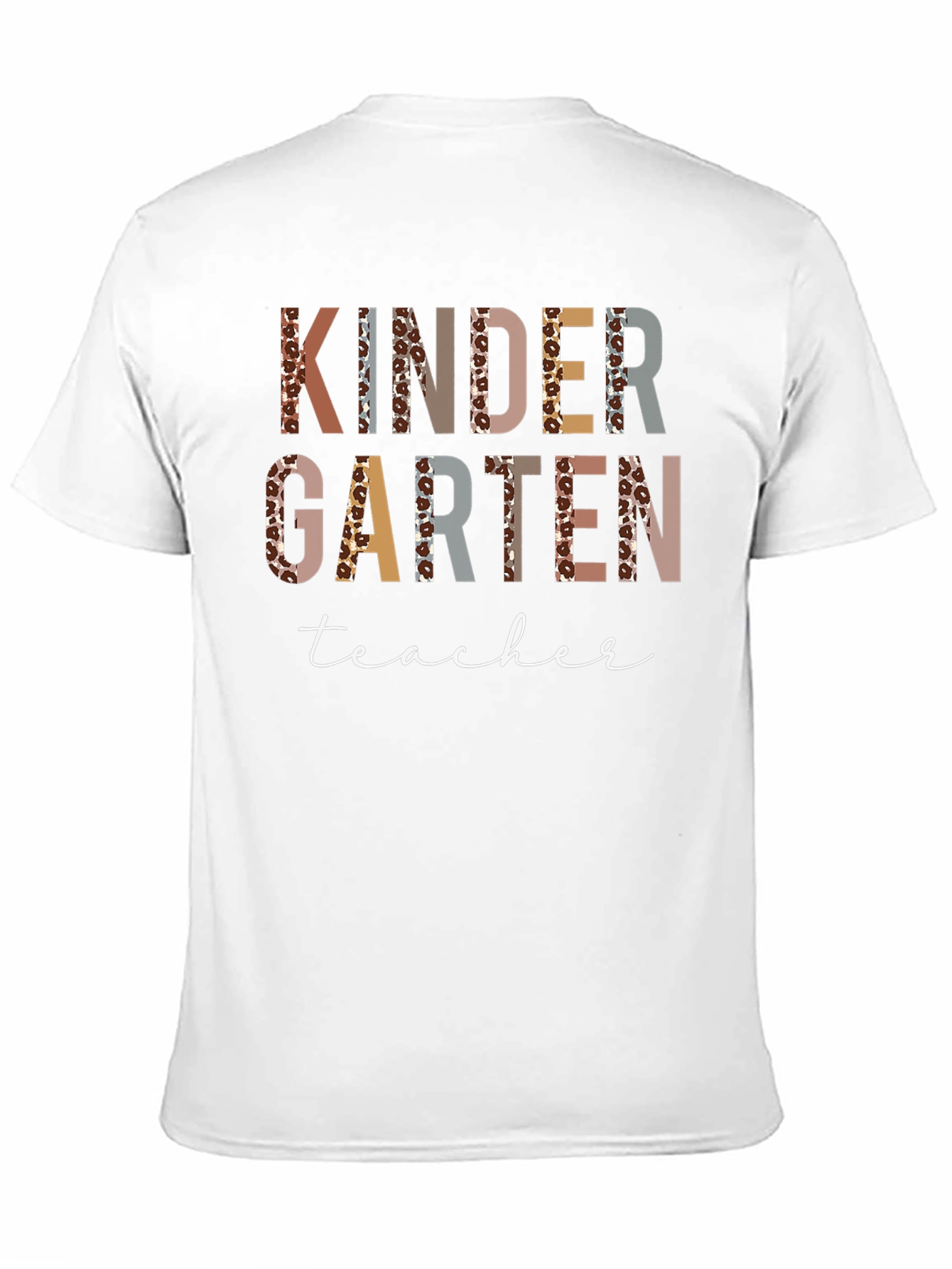 Kindergarten Teacher Leopard Print Graphic T-Shirt