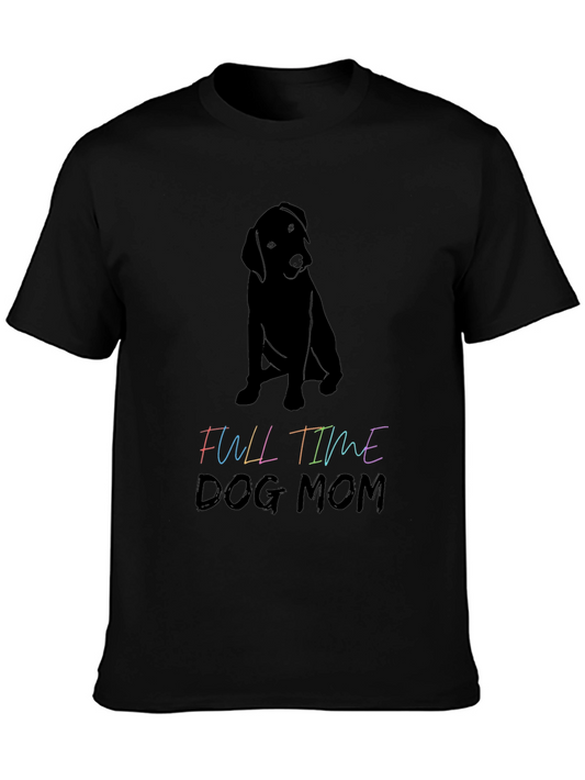 Full Time Dog Mom Graphic Tee - Black T-Shirt