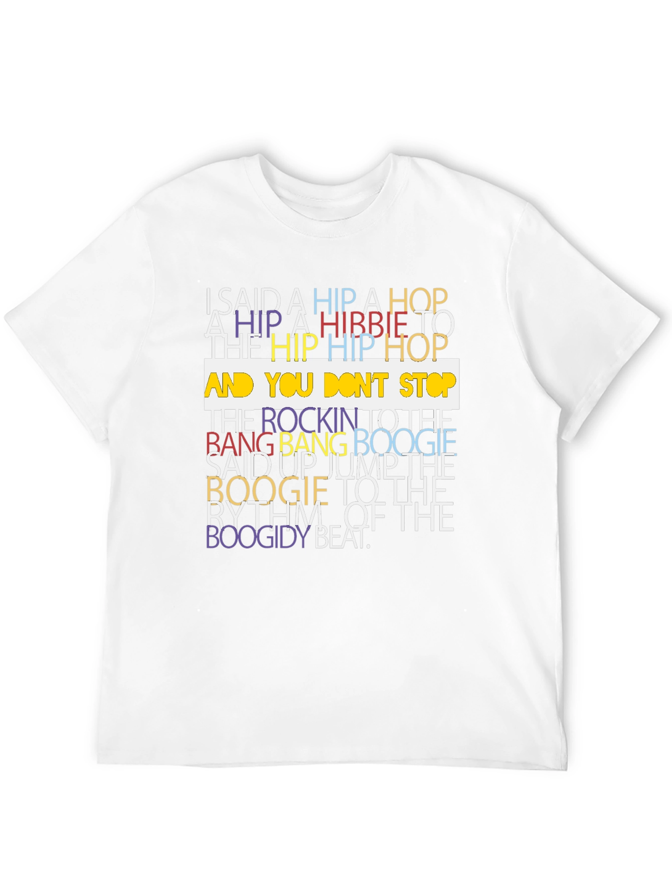 Retro Hip Hop Lyric T-Shirt - Classic Rhyme Design