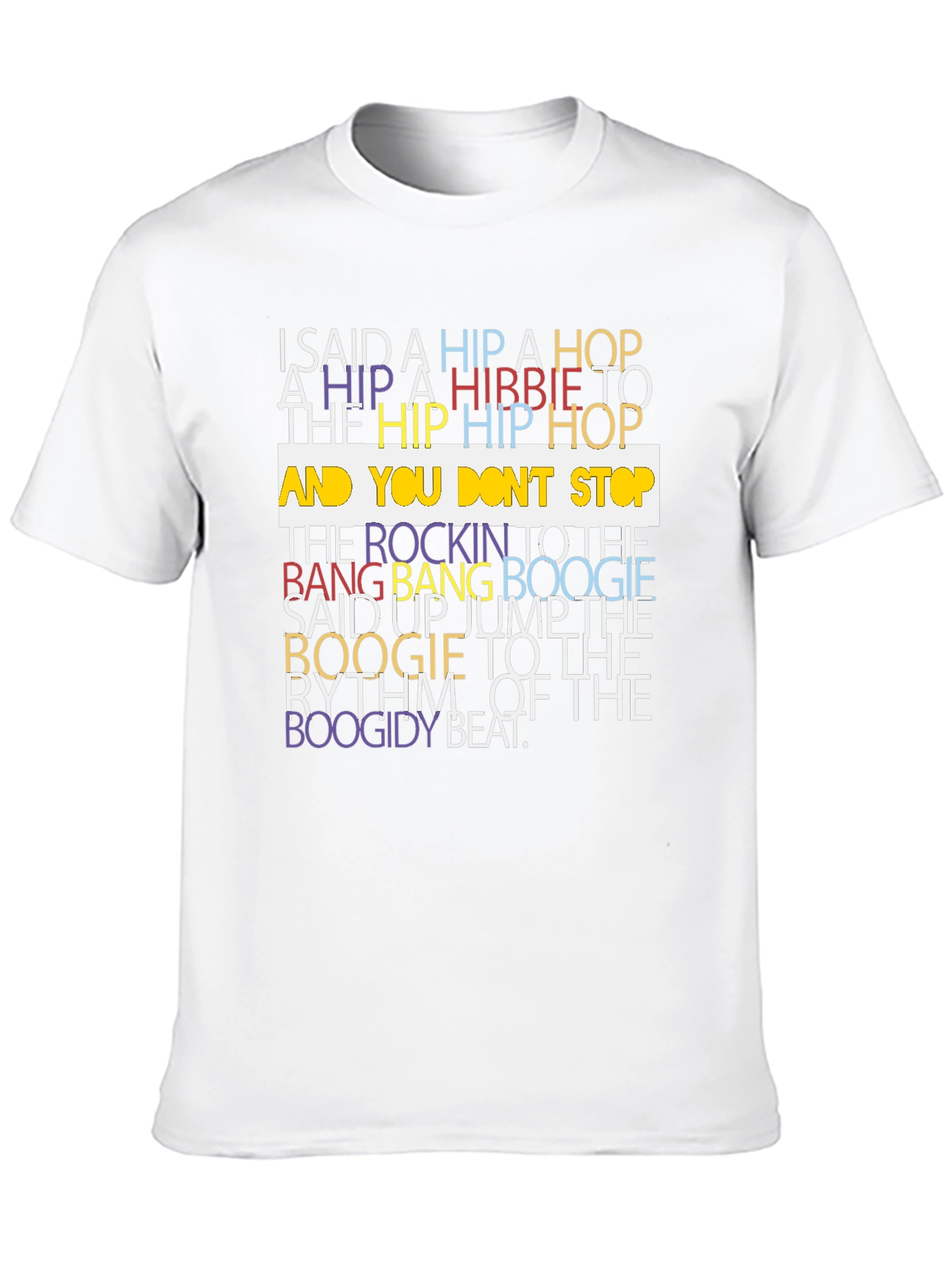 Retro Hip Hop Lyric T-Shirt - Classic Rhyme Design