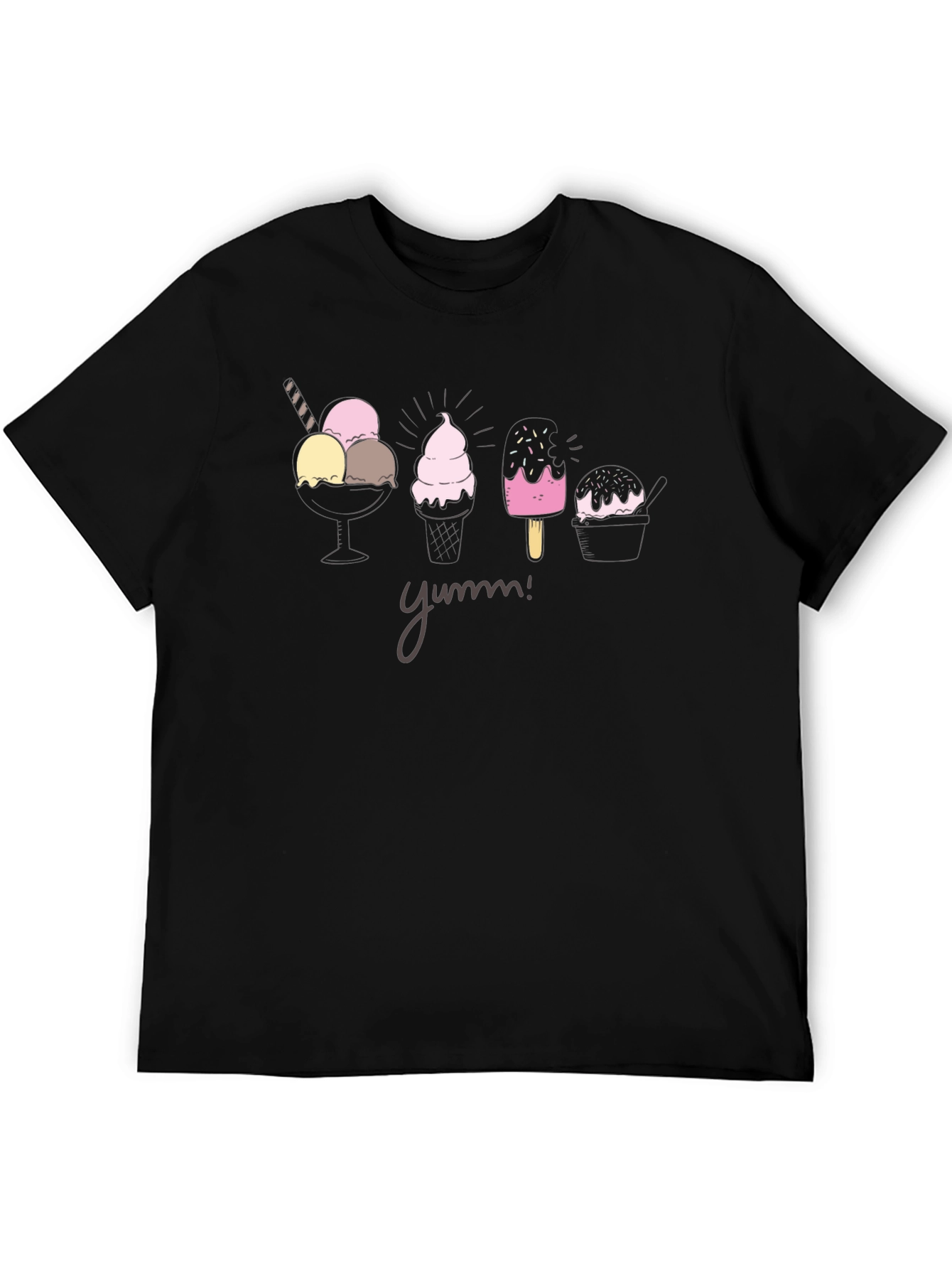Yumm! Ice Cream Graphic T-Shirt - Black