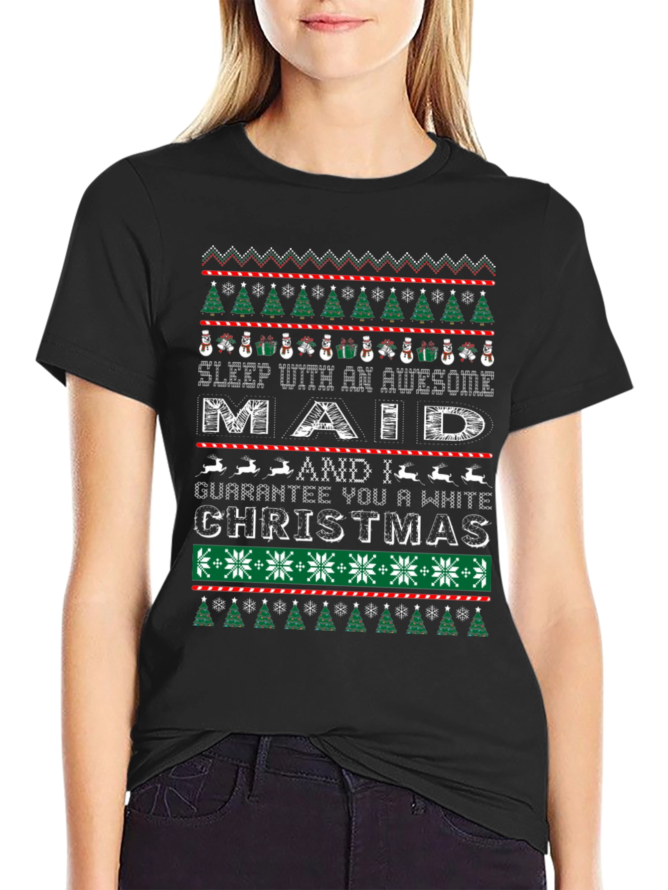 Maid Christmas Ugly Sweater T-Shirt
