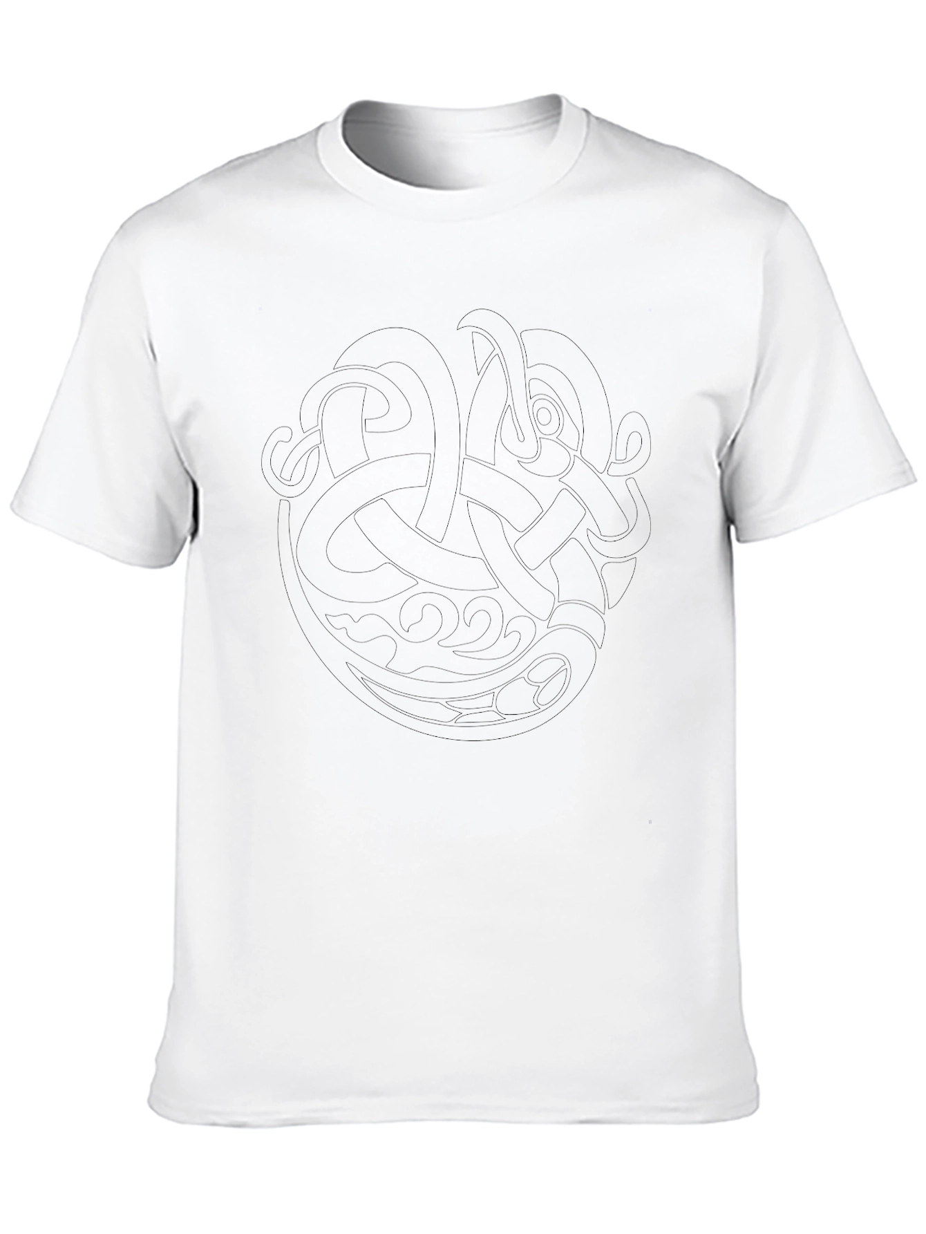 Mens Black Graphic Tee - Celtic Knot Design