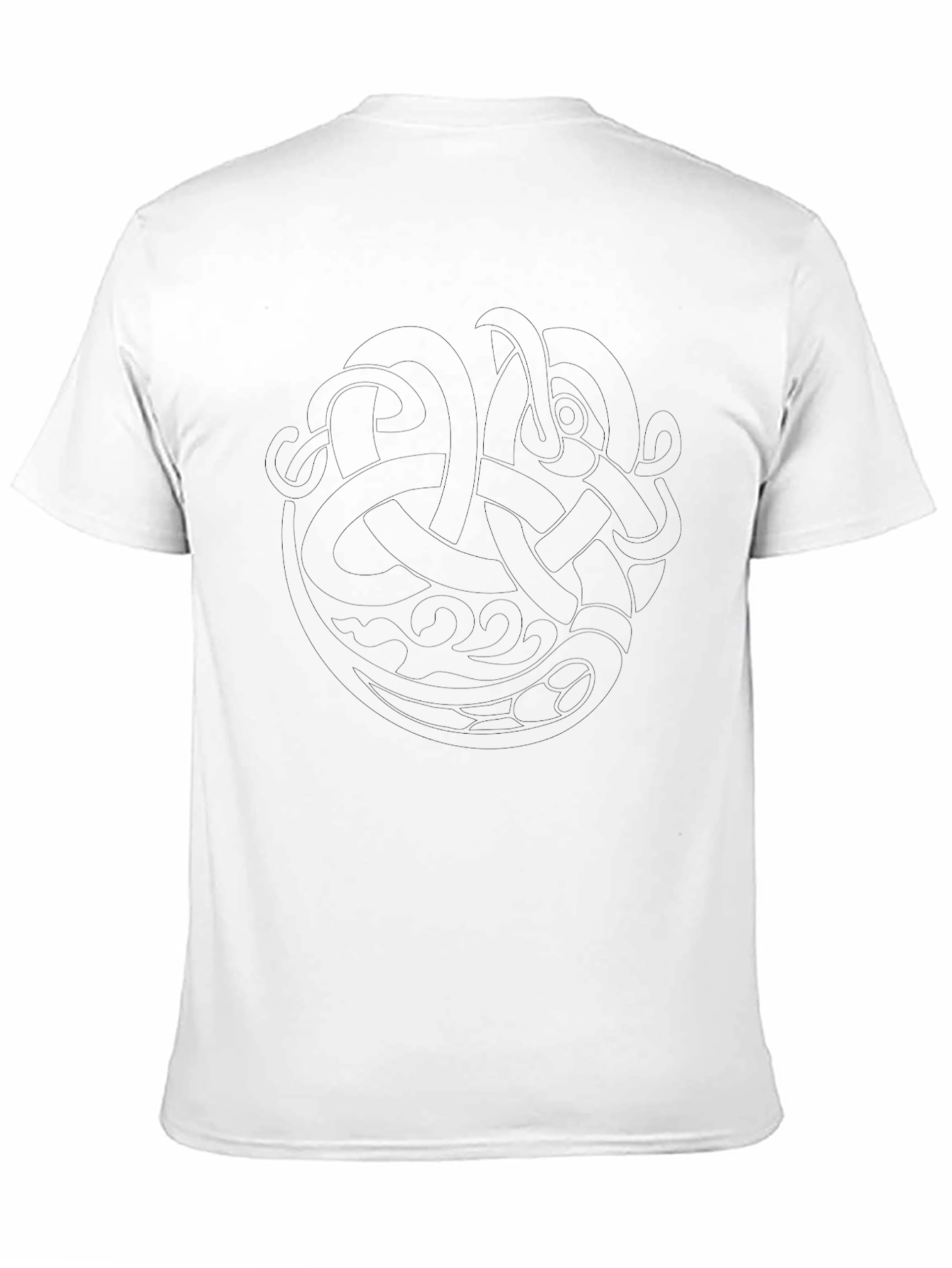 Mens Black Graphic Tee - Celtic Knot Design