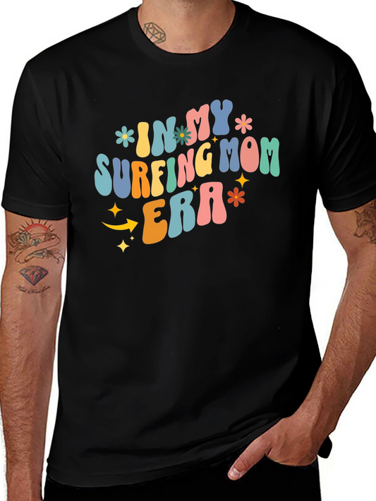 Surfing Mom Era Tee - Retro Style Graphic