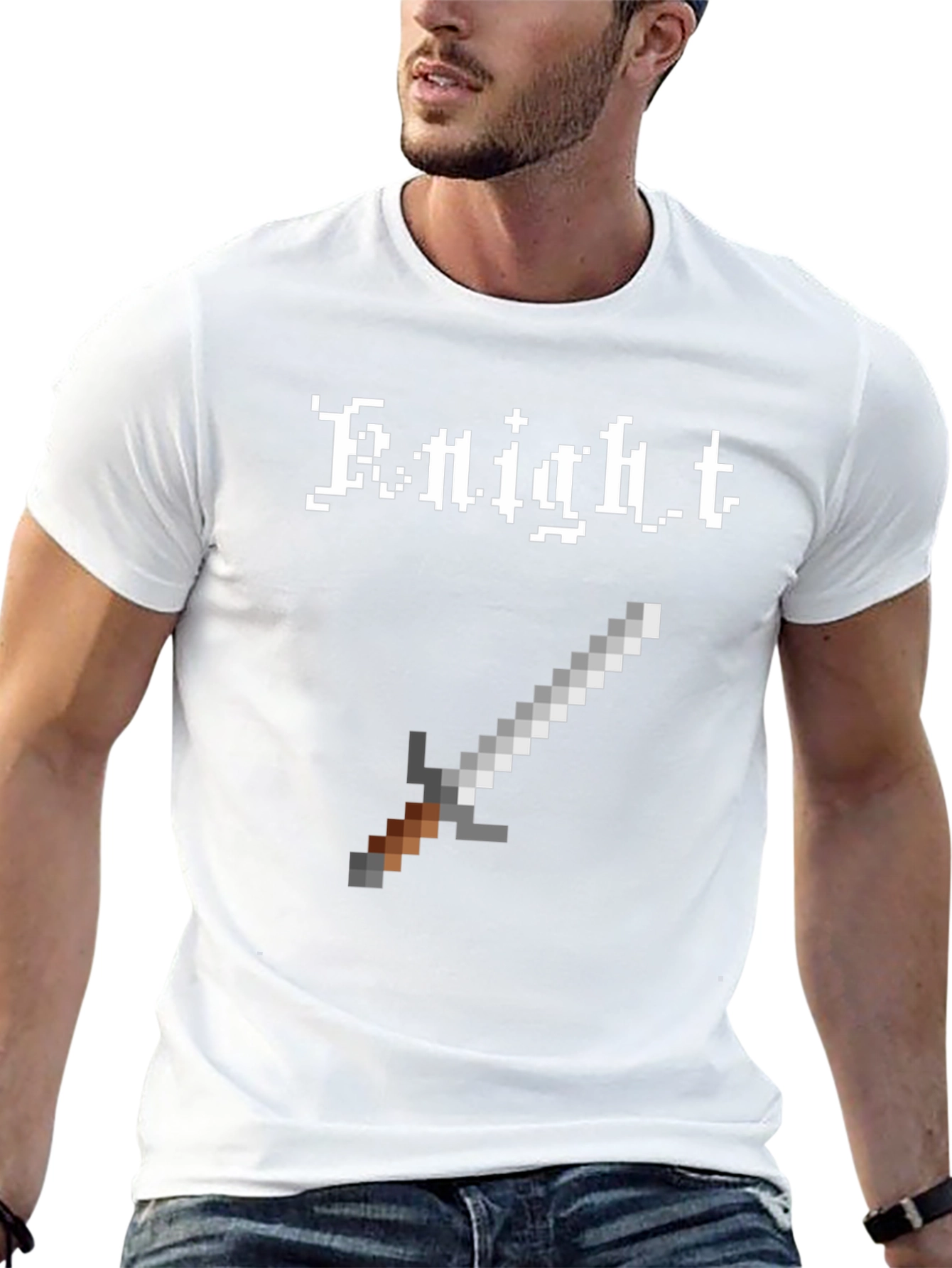 Pixel Knight T-Shirt - Classic 8-Bit Gaming Style