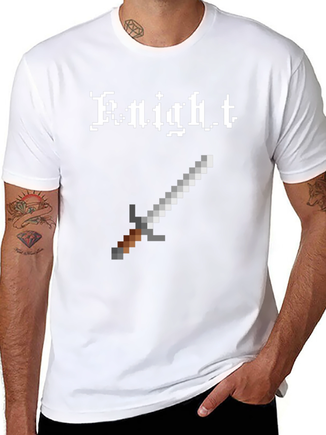 Pixel Knight T-Shirt - Classic 8-Bit Gaming Style