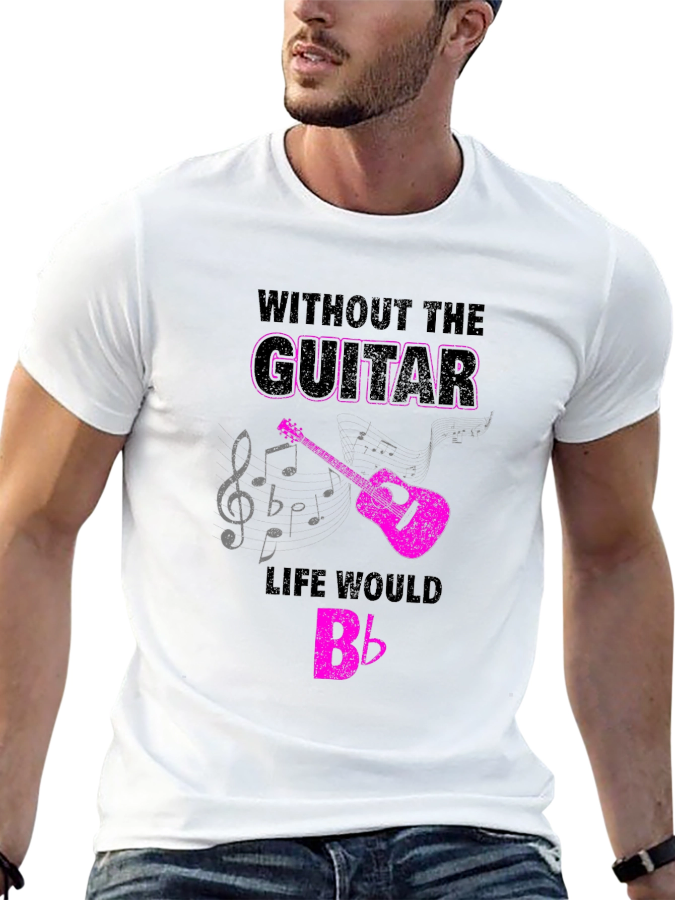 Guitar Lover T-Shirt: Without the Guitar Life Would B♭