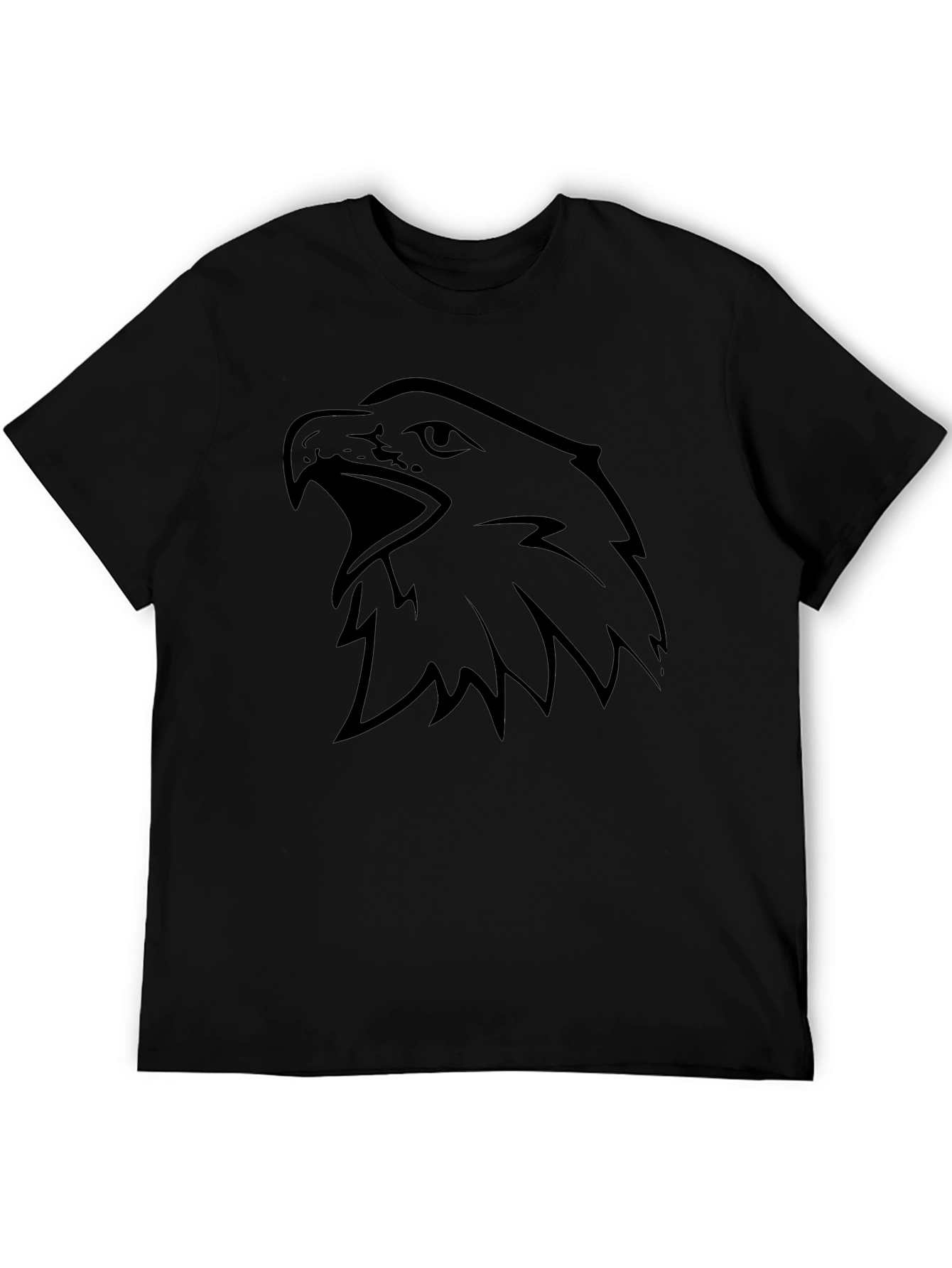Mens Black Eagle Graphic Tee - Bold & Stylish