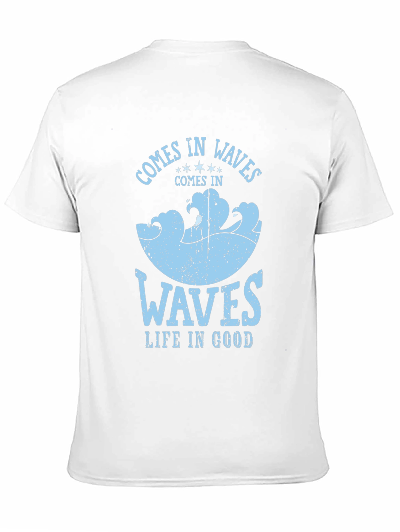 Comes in Waves Graphic Tee - Mens Black T-Shirt