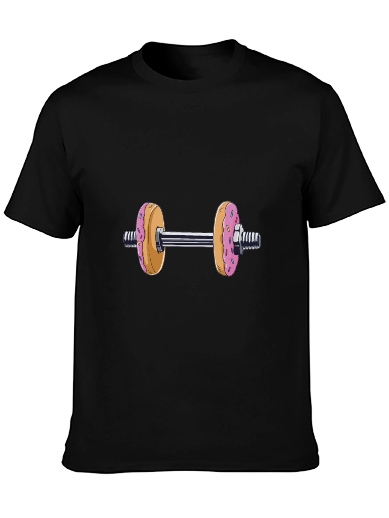 Donut Dumbbell T-Shirt - Funny Fitness Tee