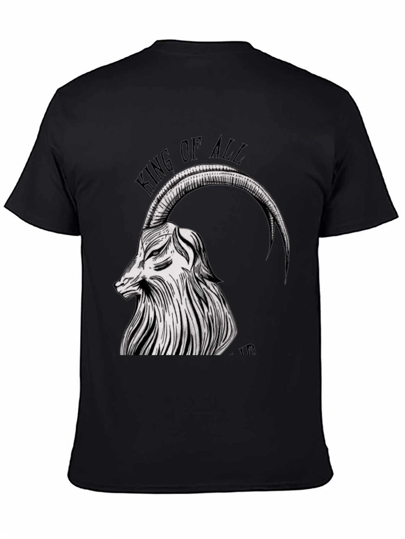 King of All Tee - Goat Graphic Black T-Shirt
