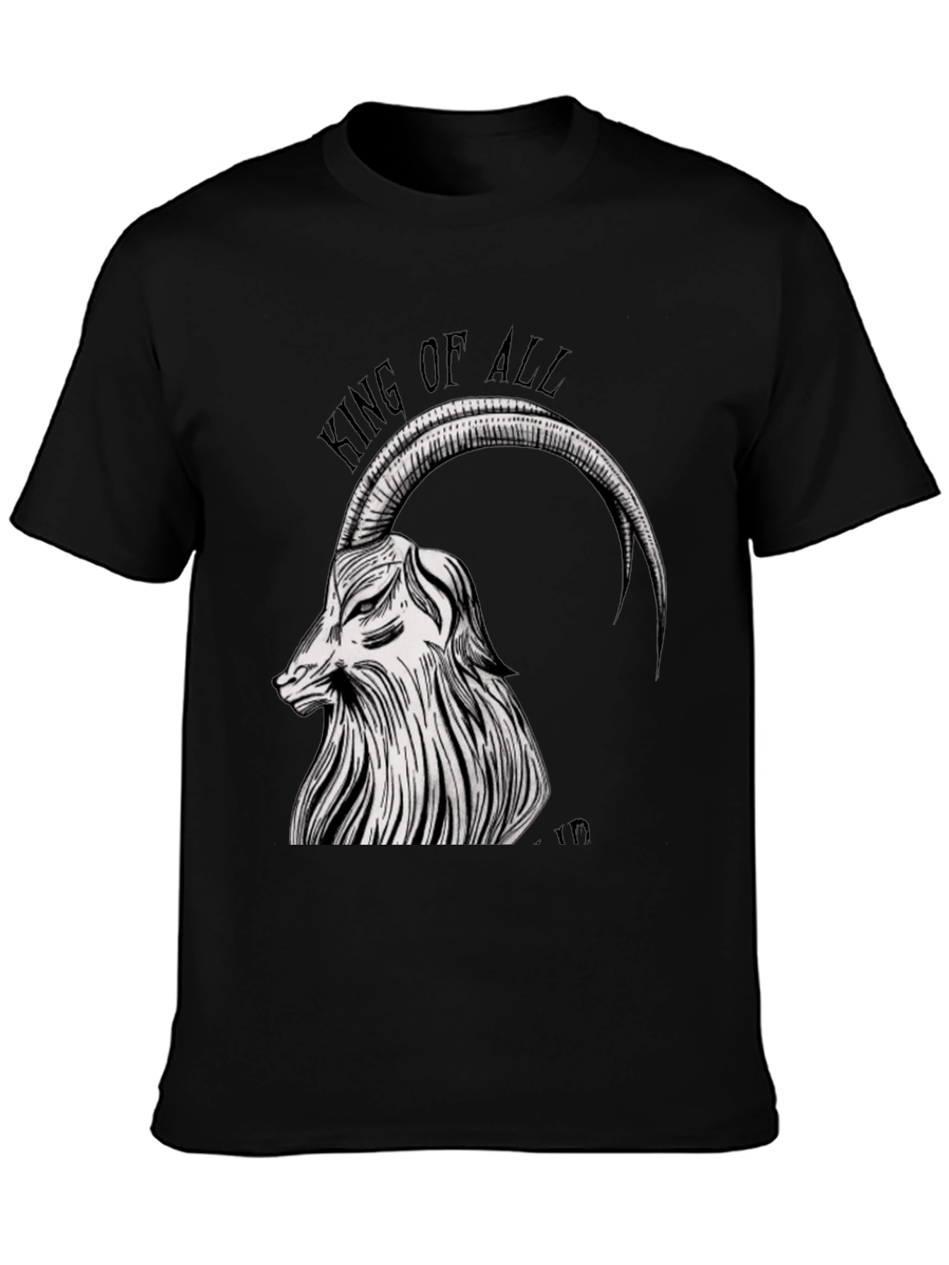 King of All Tee - Goat Graphic Black T-Shirt