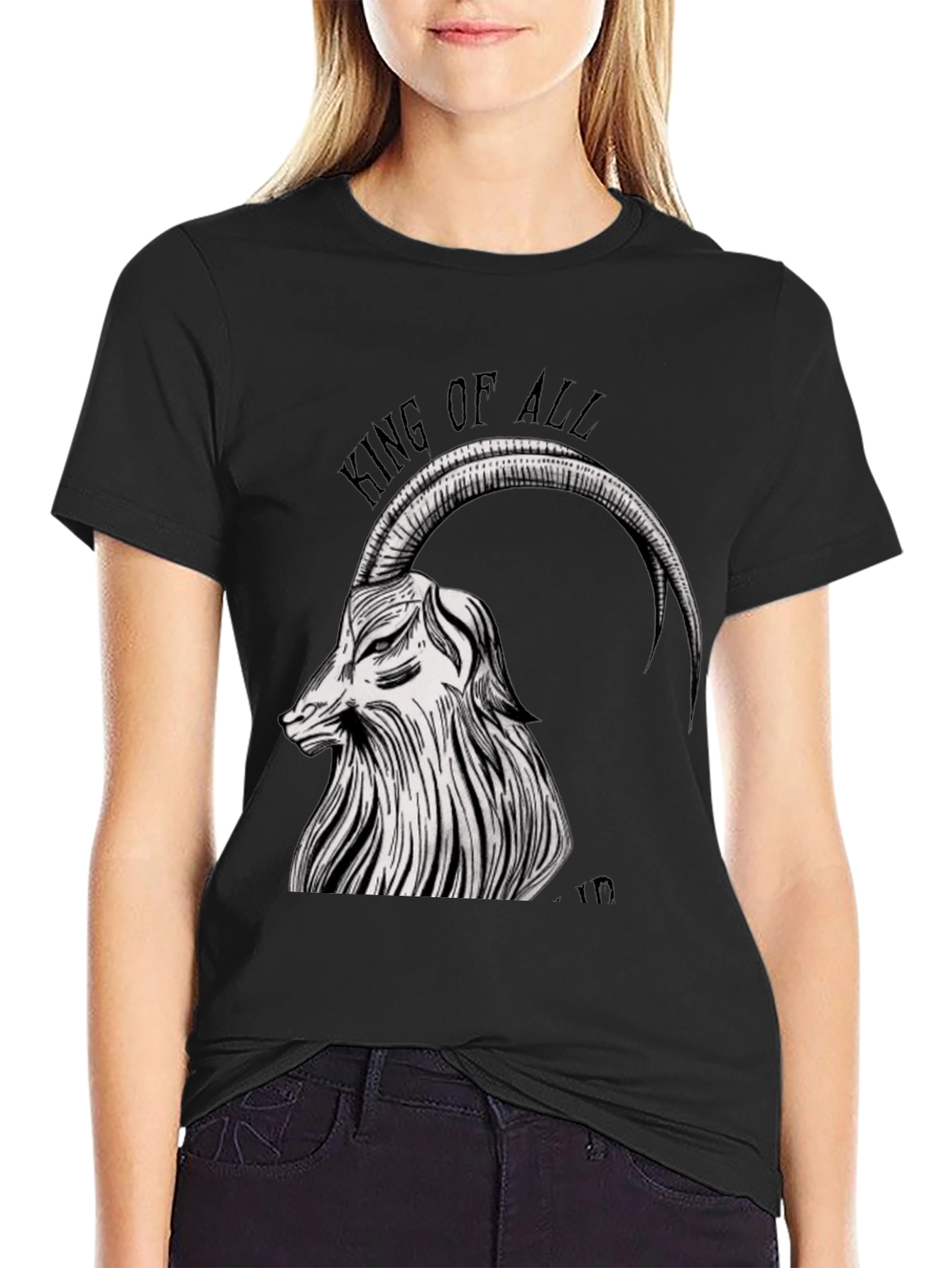 King of All Tee - Goat Graphic Black T-Shirt