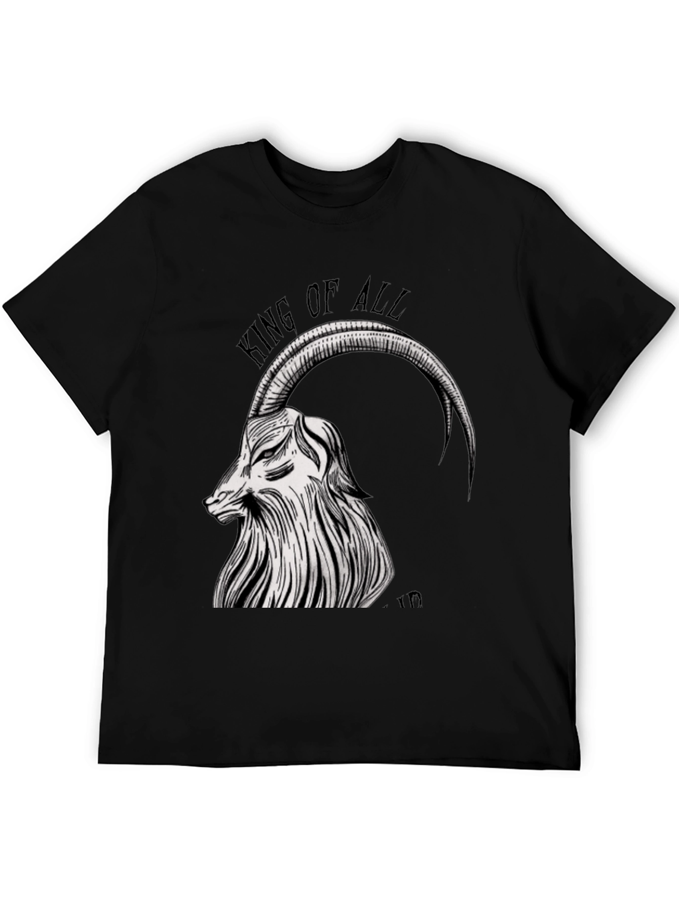 King of All Tee - Goat Graphic Black T-Shirt