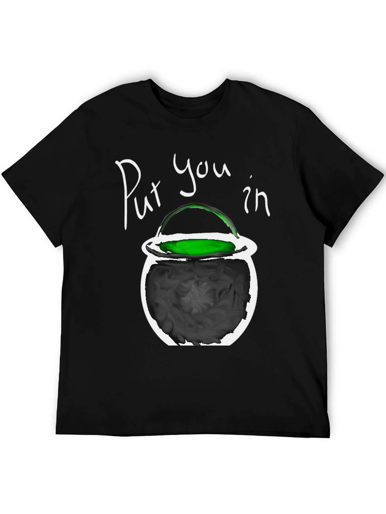 Halloween Cauldron Graphic Tee - Spooky Season Shirt