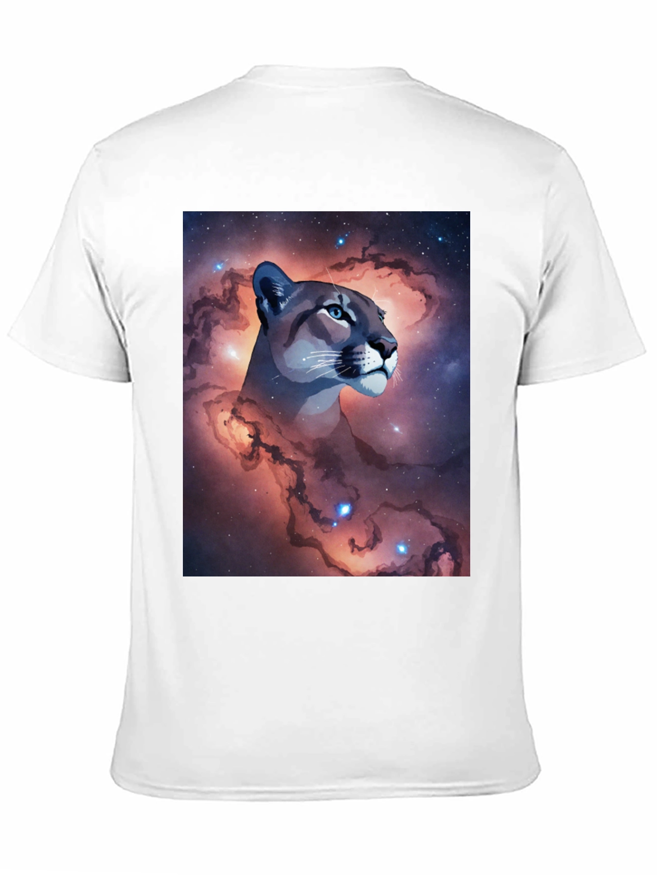 Cosmic Cougar Graphic Tee - Stylish Black T-Shirt