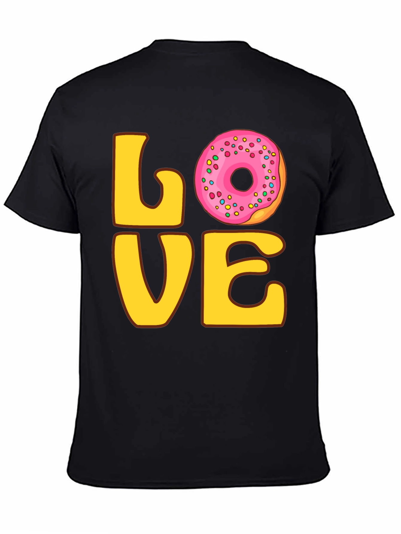 Love Donut Graphic T-Shirt - Casual Wear