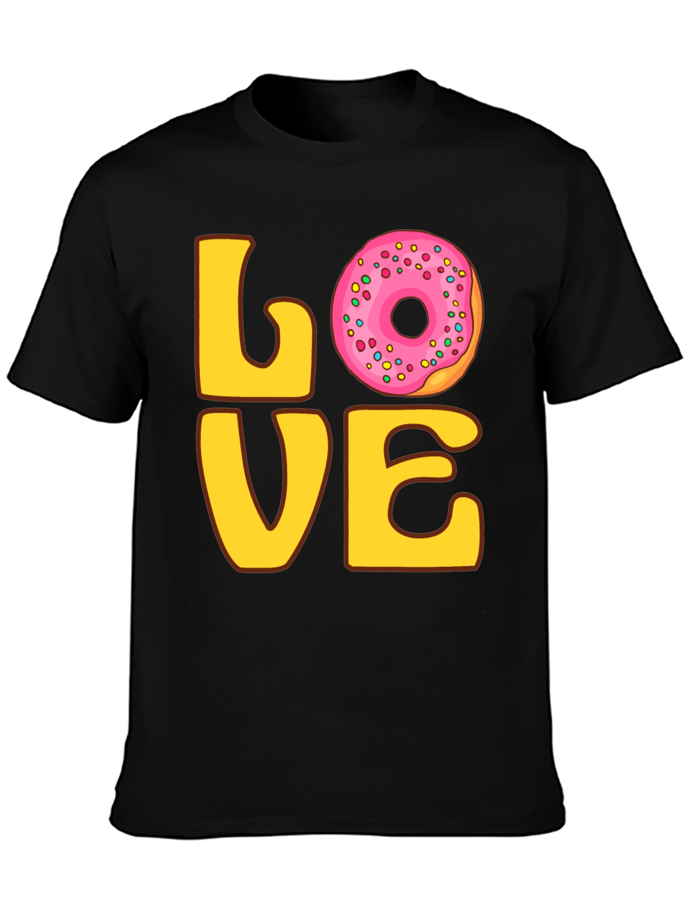 Love Donut Graphic T-Shirt - Casual Wear
