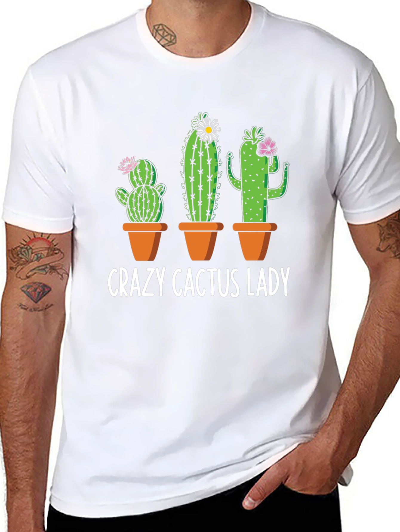 Crazy Cactus Lady T-Shirt - Plant Lover Tee