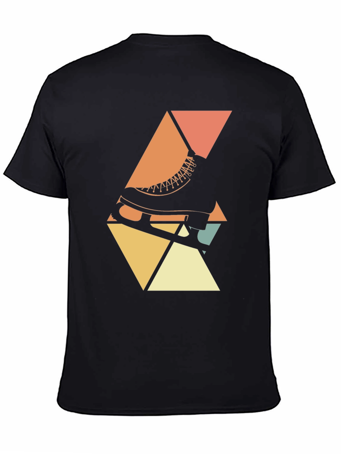 Retro Skate T-Shirt - Geometric Design