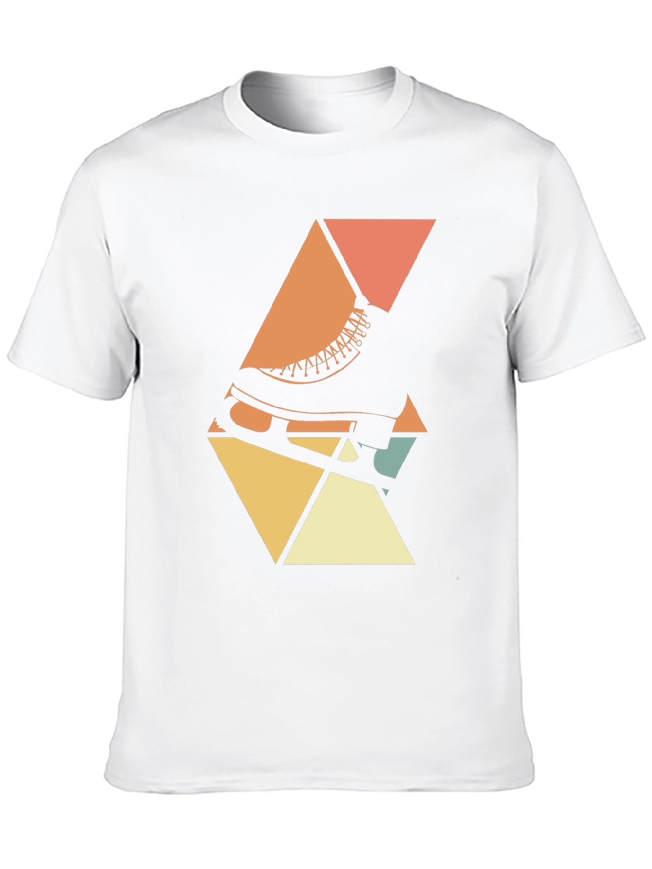 Retro Skate T-Shirt - Geometric Design
