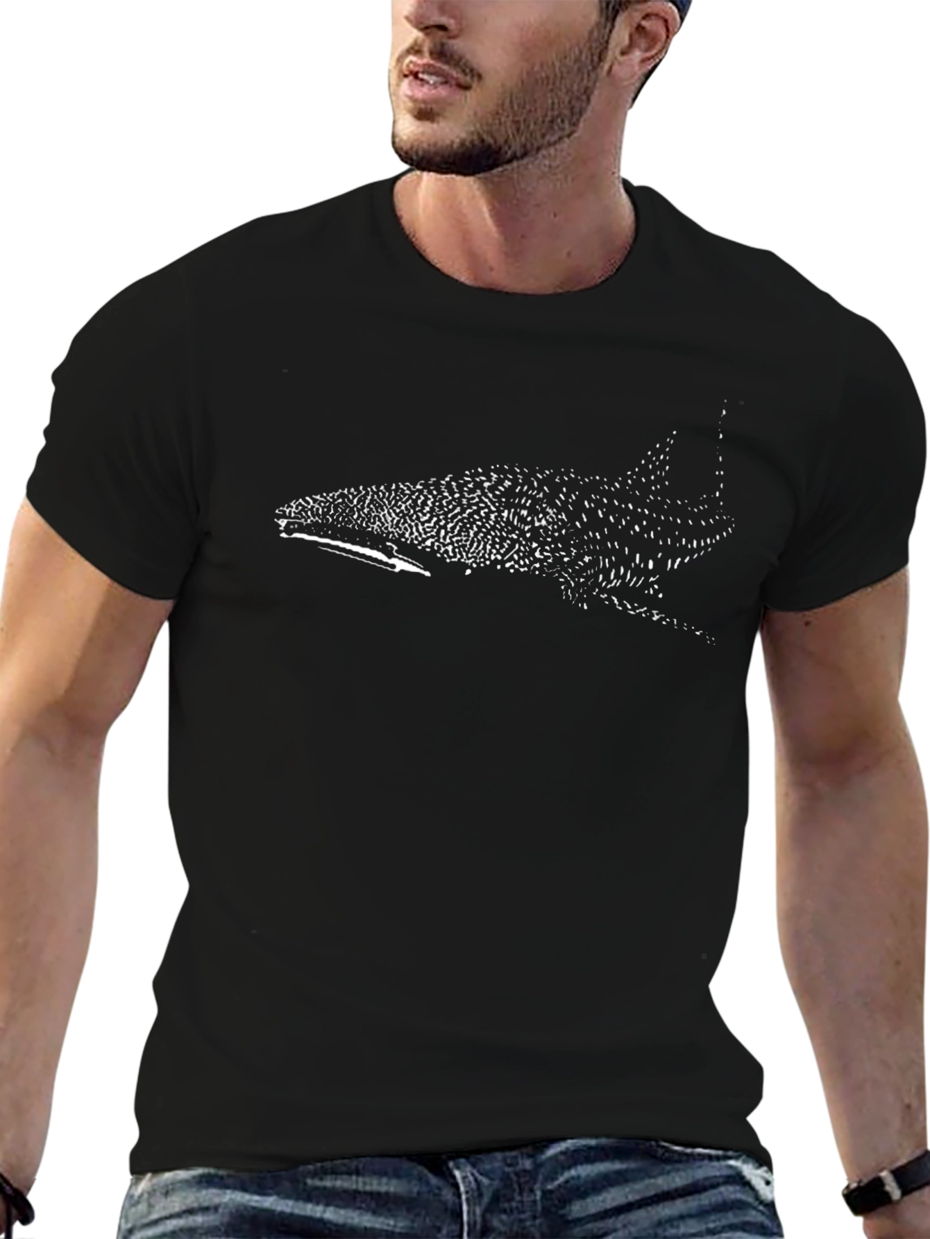 Whale Shark Graphic T-Shirt - Black Cotton Tee