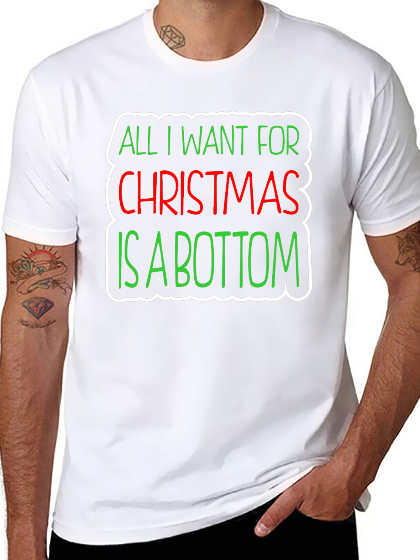 Funny Christmas Bottom T-Shirt